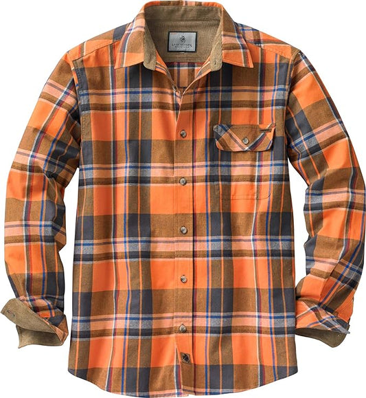 Legendary Whitetails Mens Long Sleeve Button Down 100% Cotton Flannel Shirt