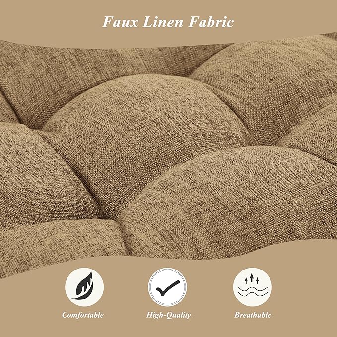 Bench Cushion for Indoor Furniture Rectangle Bench Seat Cushion for Bay Window Entryway Bench Thick Textured Chair Cushion with Non-Slip Backing 1 Pack 48 x 19 inch (1, Taupe)