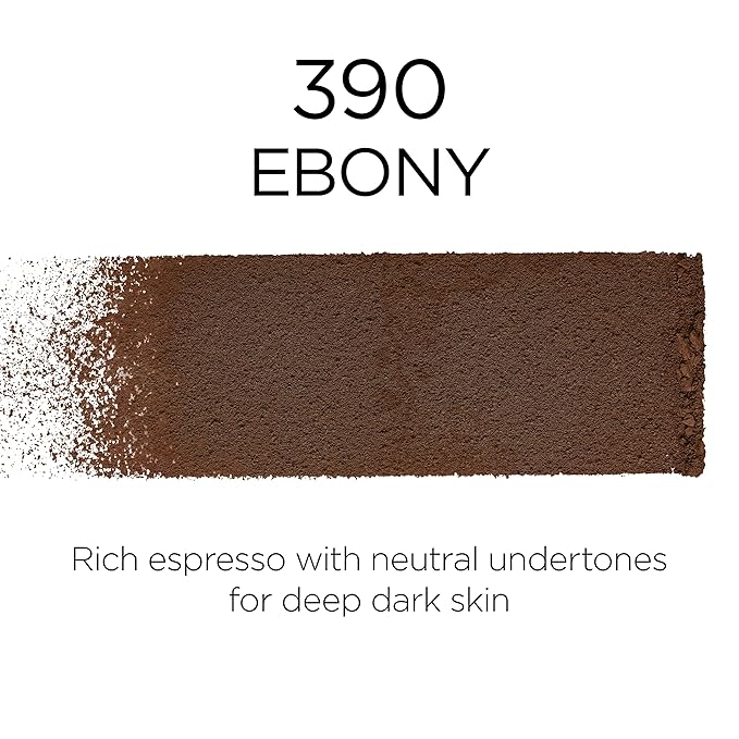 L'Oreal Paris Makeup Infallible Fresh Wear Foundation in a Powder, Up to 24H Wear, Waterproof, Ebony, 0.31 oz. (Packaging May Vary)