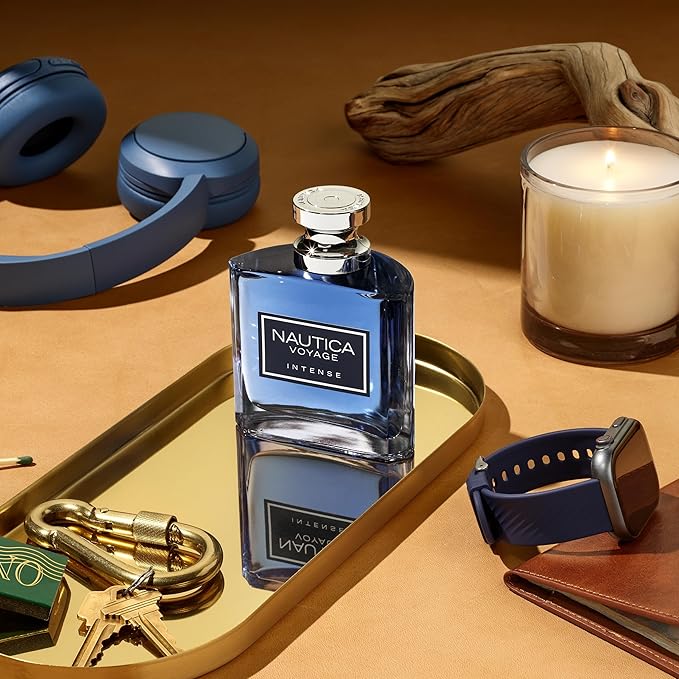 Nautica Voyage Intense オードトワレ 47ml (1個パック) ベチバー、スモーキーレザー、ミモザのノート メンズフレグランス 長持ち 普段使い トラベルサイズ