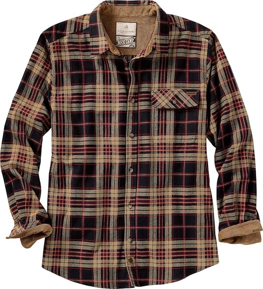 Legendary Whitetails Mens Long Sleeve Button Down 100% Cotton Flannel Shirt